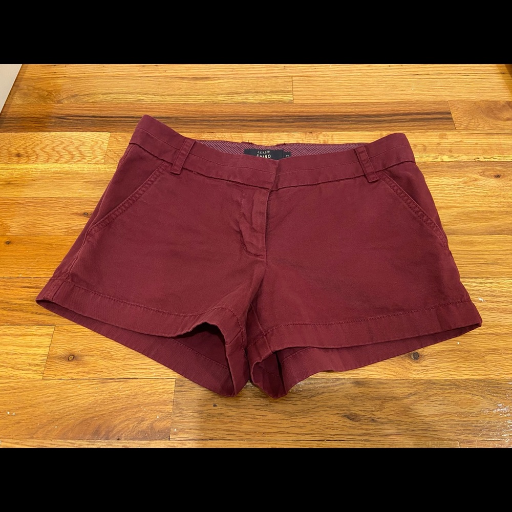 Burgundy JCrew Shorts